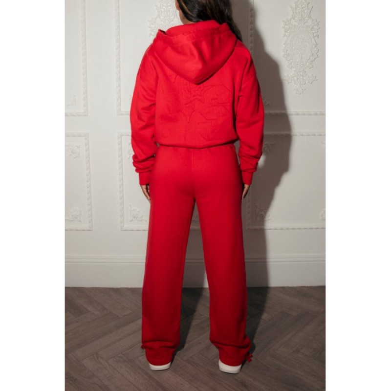 Trapstar TS-Star Zip Up Track Oberteil Damen Rot Schweiz | FP70-646