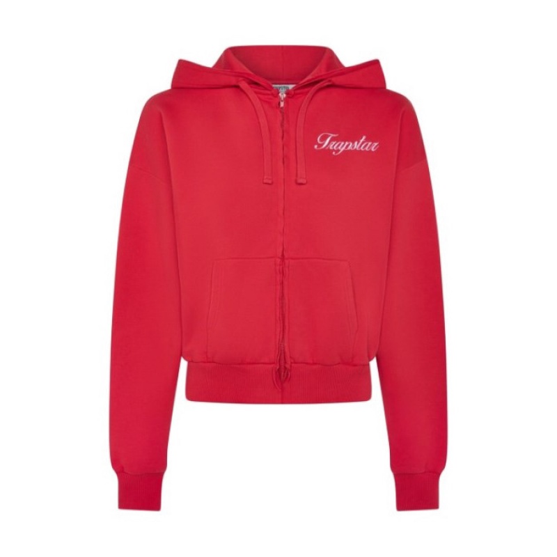 Trapstar TS-Star Zip Up Track Oberteil Damen Rot Schweiz | FP70-646