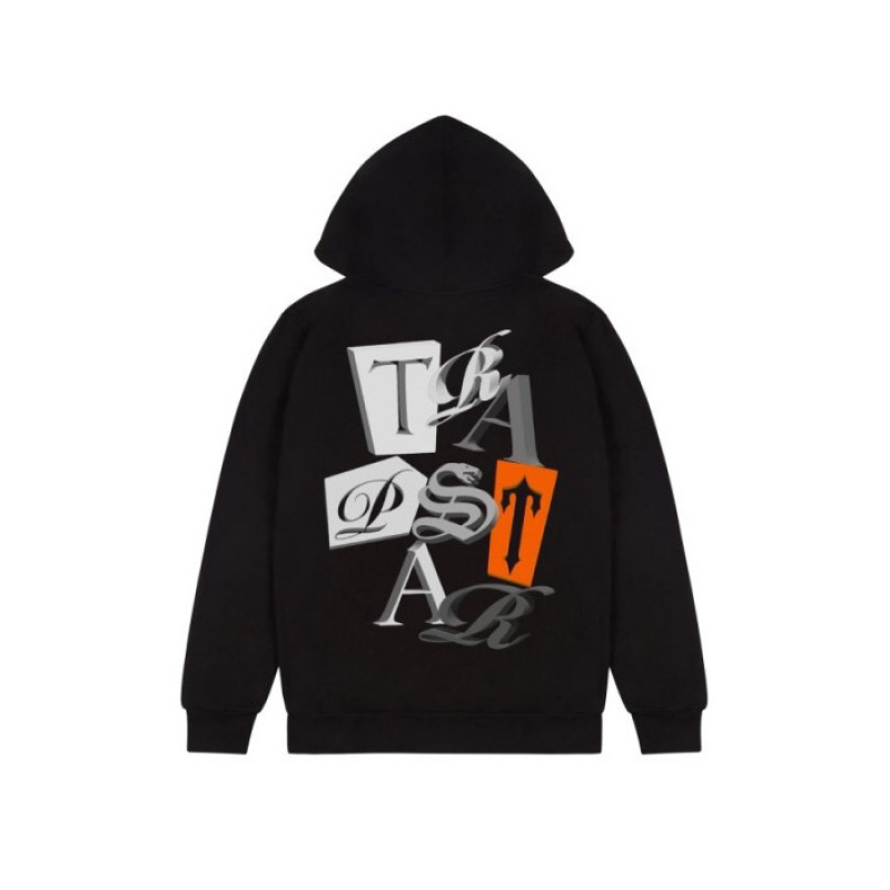 Trapstar TS Script 3D Edition Hoodie Herren Schwarz Schweiz | SF43-226