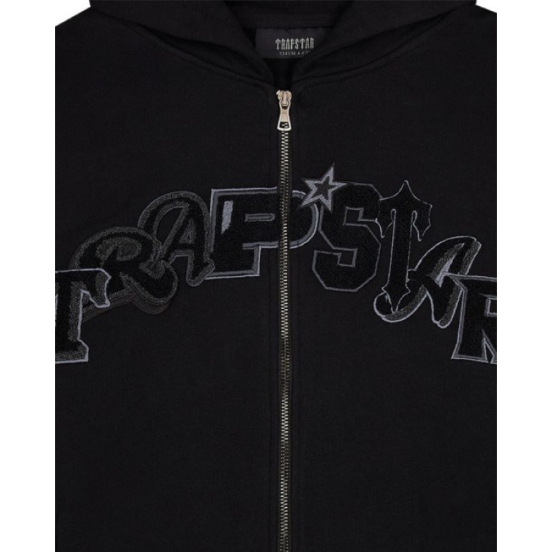 Trapstar Wildcard Chenille Zip Hoodie Trainingsanzug Herren Schwarz Schweiz | GU61-281