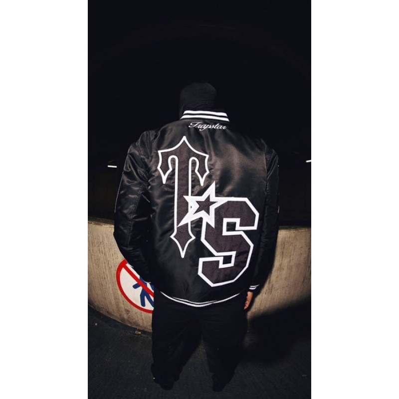 Trapstar Wildcard Varsity Jacket Oberbekleidung Herren Blackout Edition Schweiz | AY64-350