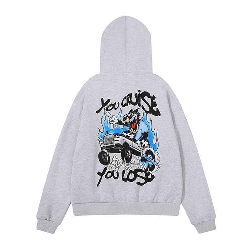 Trapstar You Cruise You Lose Paint Splatter Hoodie Herren Grau Schweiz | LH99-694